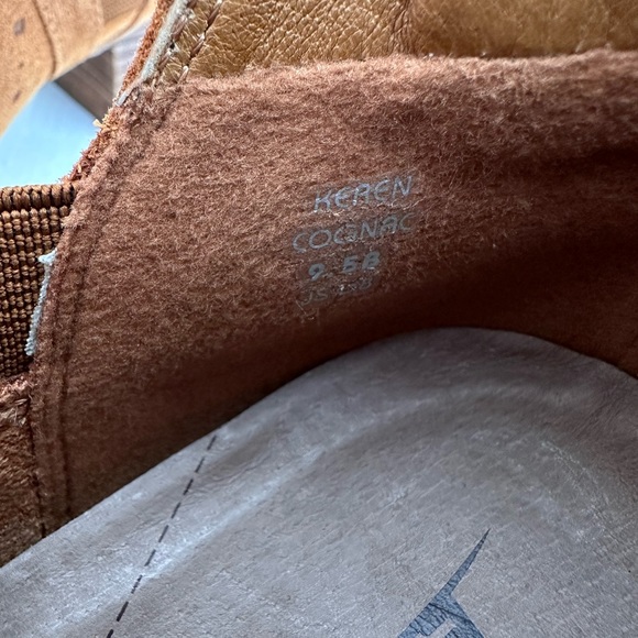 New EARTH Keren Cognac Perforated Suede Slip On Heeled Booties Women’s 9.5B(M) - Picture 11 of 14